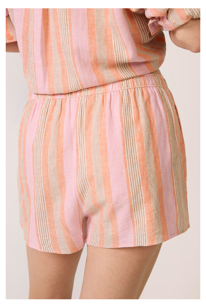 Z Supply: The Perfect Striped Short - Tiger Lily-4- Bottoms-Z Supply-Usher & Co - Women's Boutique Located in Atoka, OK and Durant, OK