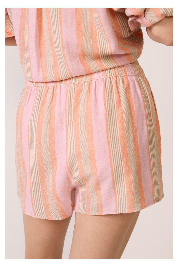 Z Supply: The Perfect Striped Short - Tiger Lily-4- Bottoms-Z Supply-Usher & Co - Women's Boutique Located in Atoka, OK and Durant, OK