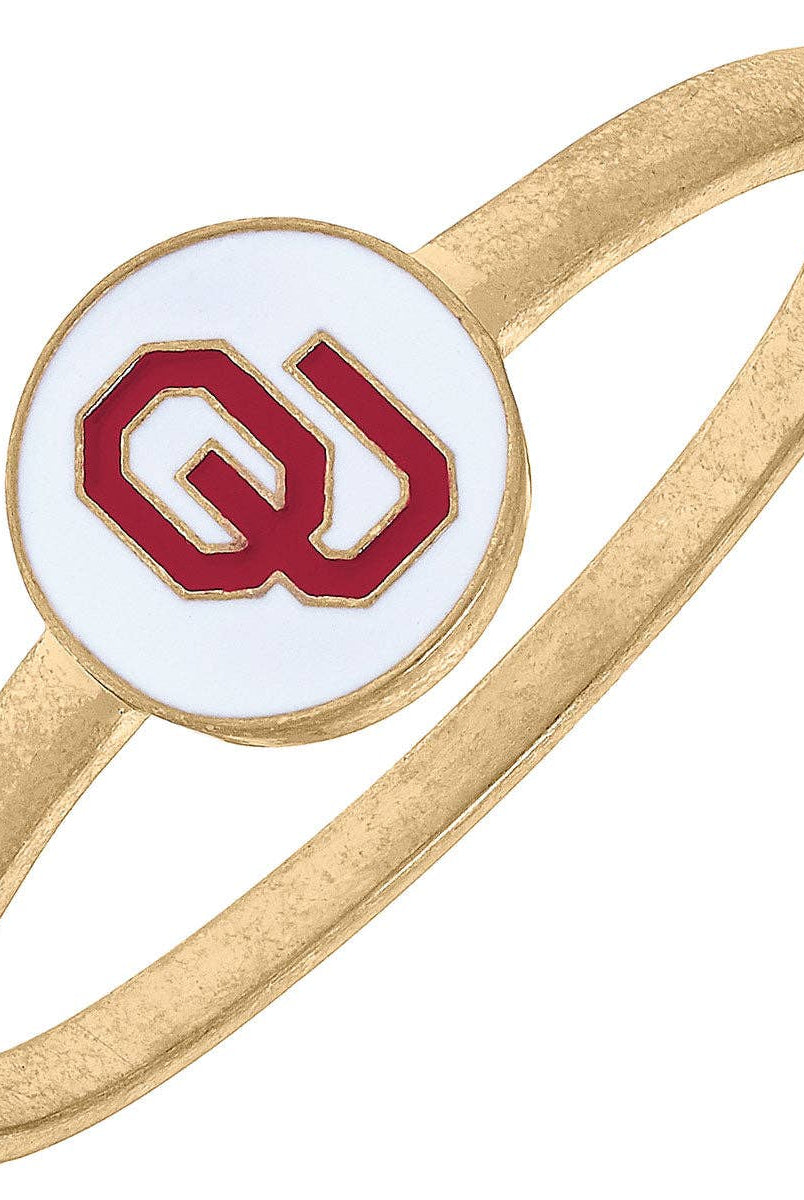 Oklahoma Sooners Bangle-7- Jewelry-Canvas Style-Usher & Co - Women's Boutique Located in Atoka, OK and Durant, OK