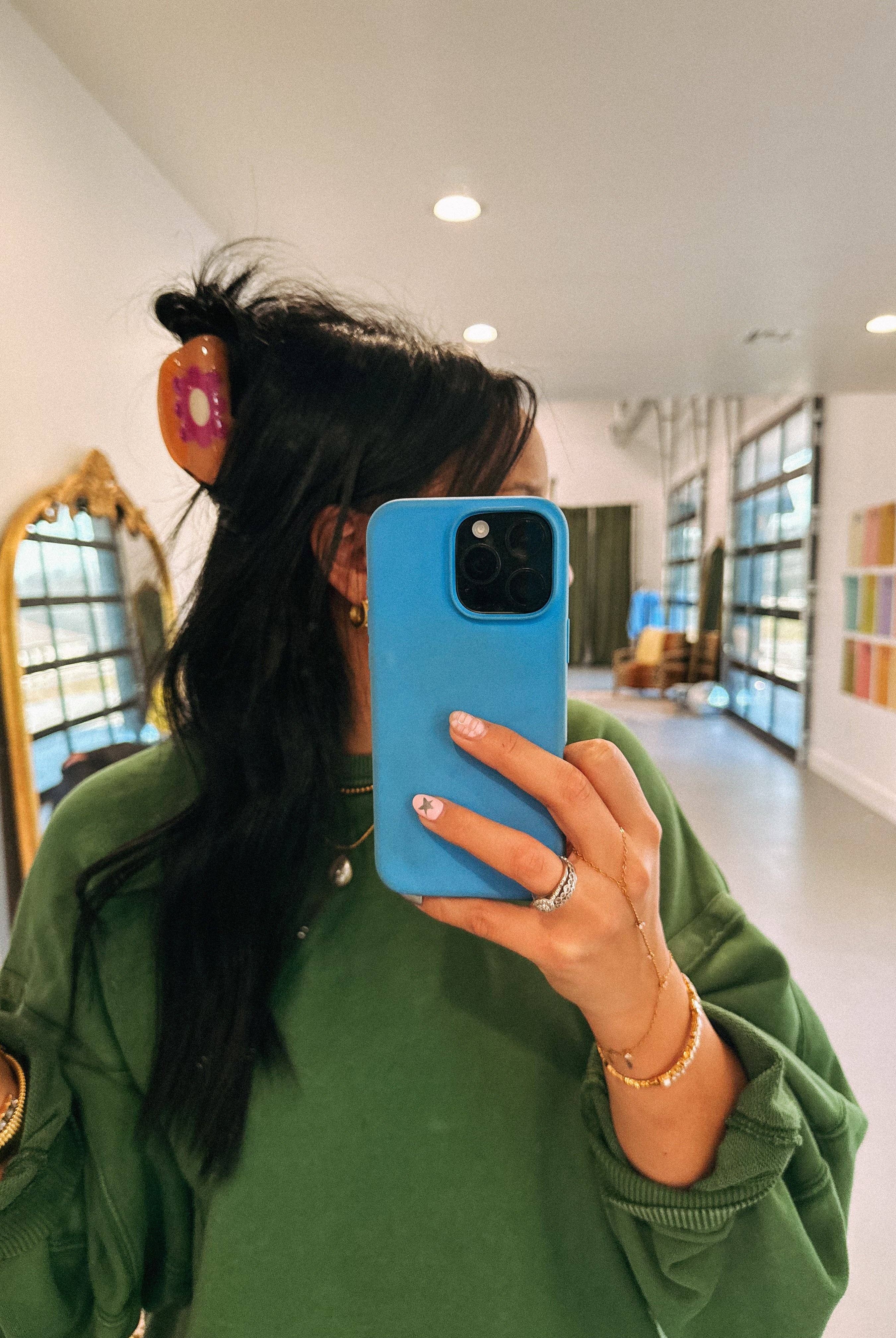 Peachy Flower Hair Clip-8- Accessory-ETTA & EAST-Usher & Co - Women's Boutique Located in Atoka, OK and Durant, OK