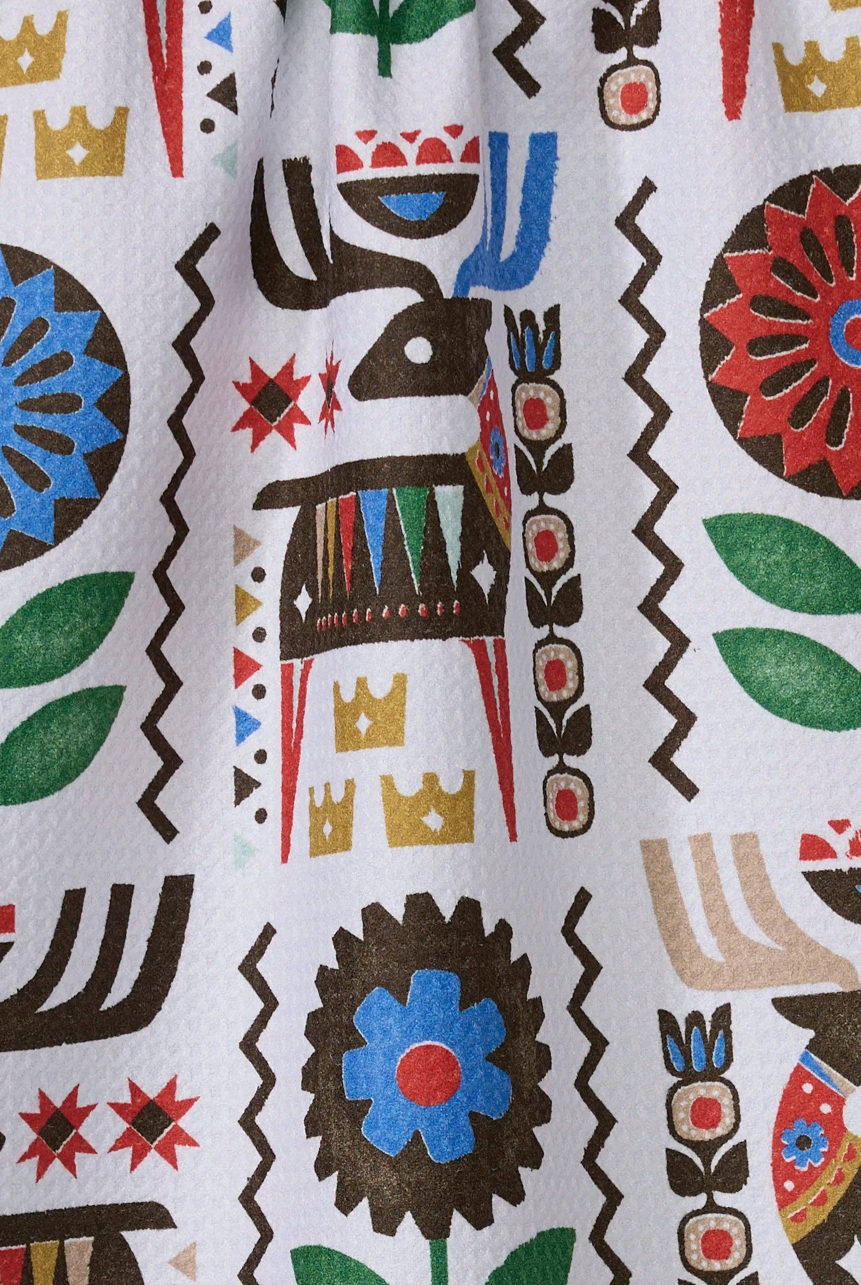 GEOMETRY: Folk Deer Tea Towel-11- Gift/Home-Geometry-Usher & Co - Women's Boutique Located in Atoka, OK and Durant, OK