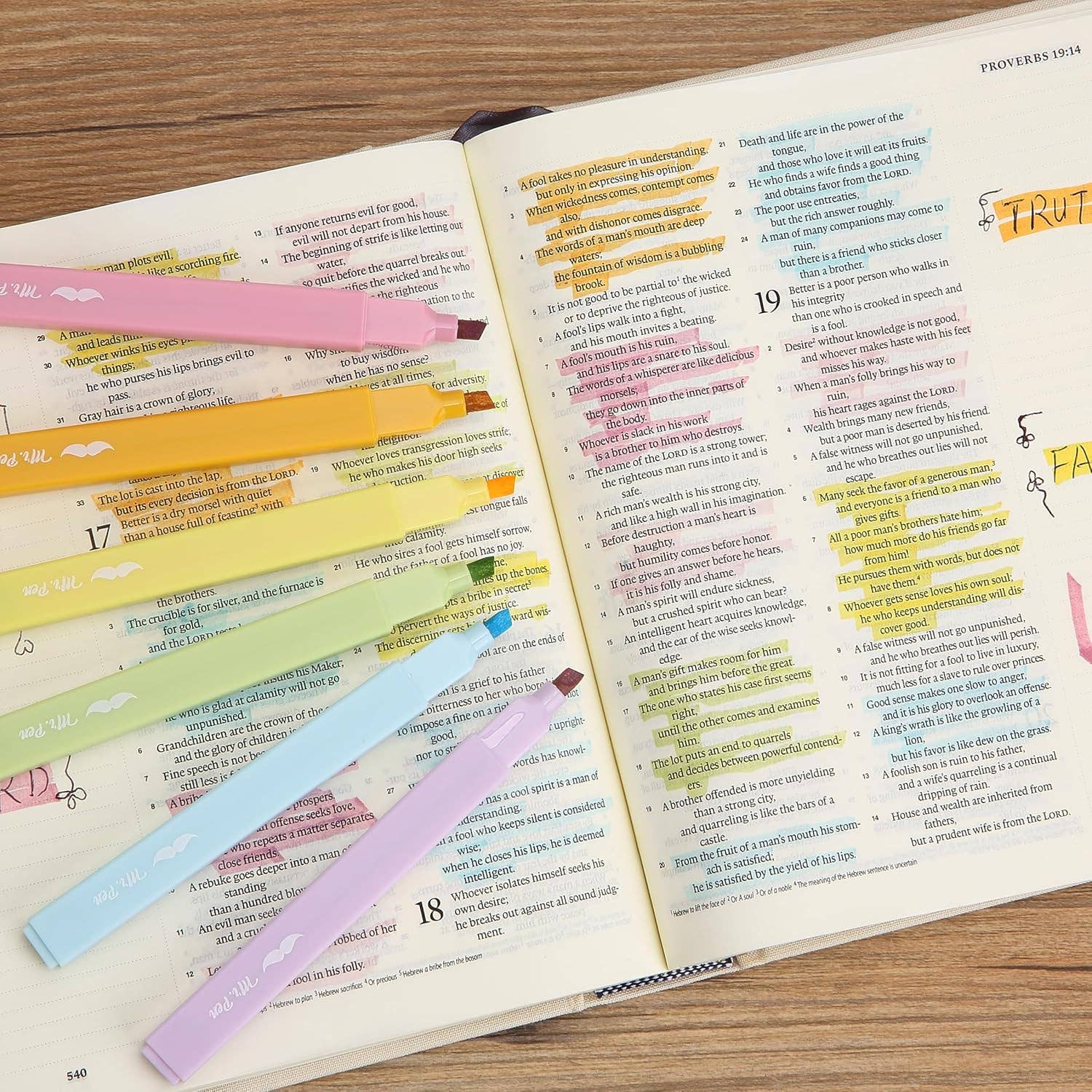 Bible Safe Pastel Highlighters Set-11- Gift/Home-Mr. Pen-Usher & Co - Women's Boutique Located in Atoka, OK and Durant, OK