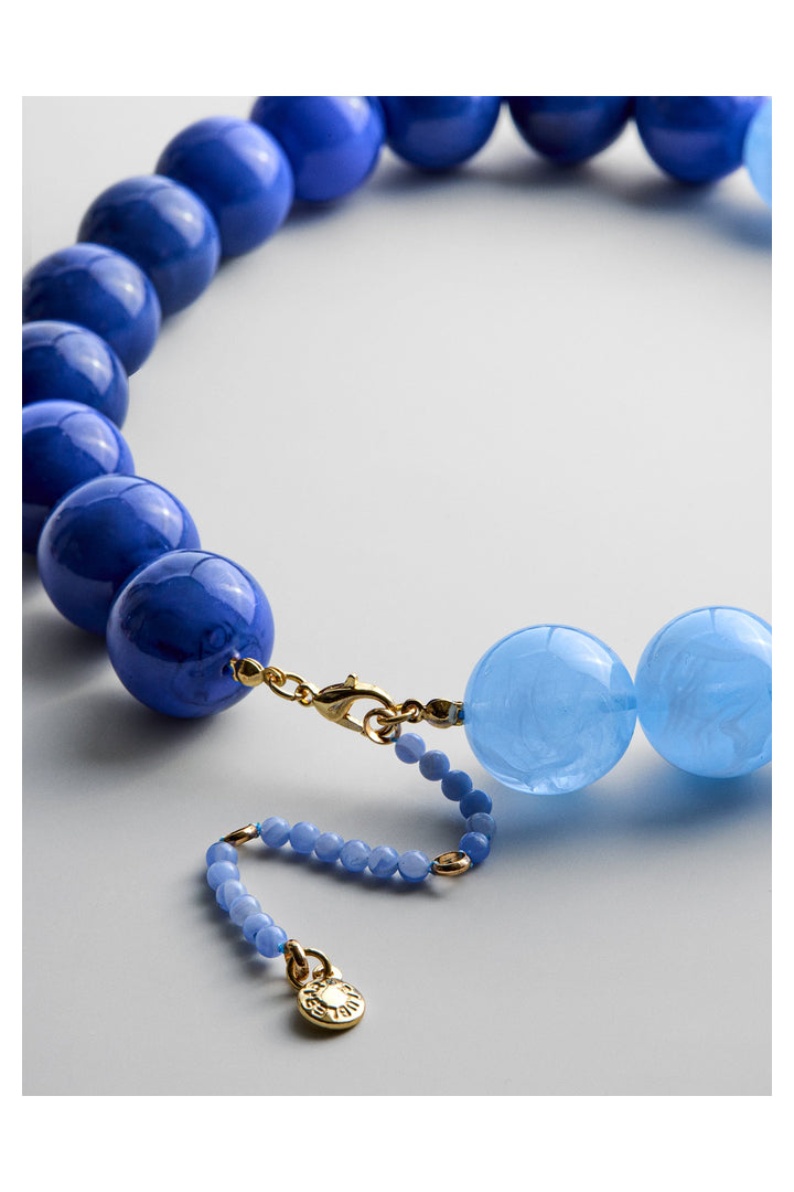 Baublebar: Jane Beaded Necklace - Lapis/Blue Lace Agate-7- Jewelry-Baublebar-Usher & Co - Women's Boutique Located in Atoka, OK and Durant, OK