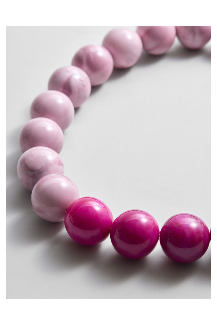 Baublebar: Jane Beaded Necklace - Dark Pink Quartz/Smoky Rose Quartz-7- Jewelry-Baublebar-Usher & Co - Women's Boutique Located in Atoka, OK and Durant, OK