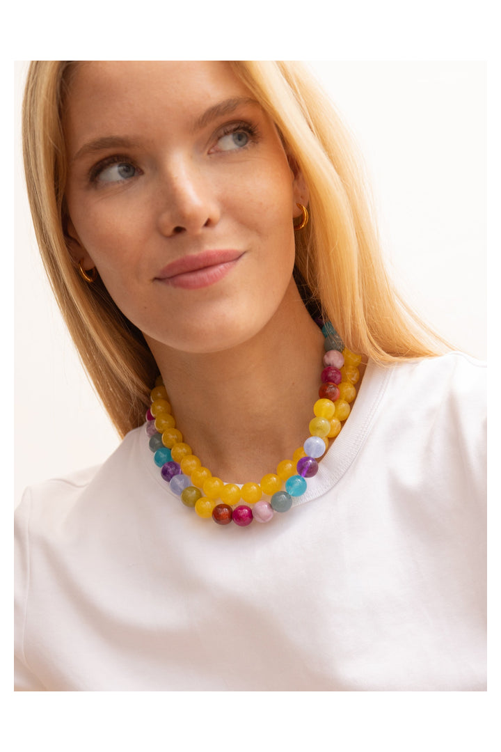 Baublebar: Mini Jane Beaded Necklace - Multi-7- Jewelry-Baublebar-Usher & Co - Women's Boutique Located in Atoka, OK and Durant, OK