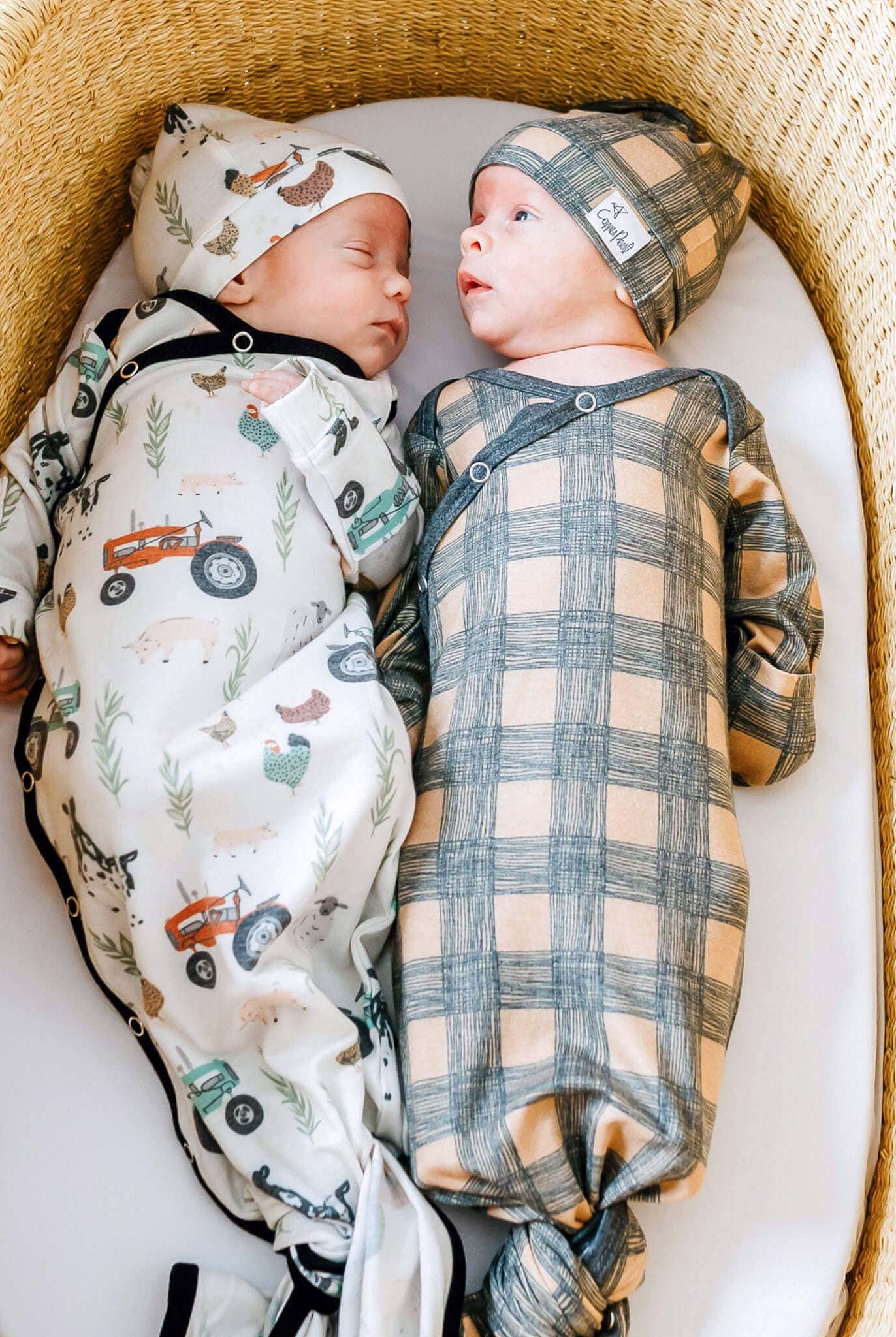 Copper Pearl: Newborn Knotted Gown - Jo-12- Baby/Kids/Men-Copper Pearl-Usher & Co - Women's Boutique Located in Atoka, OK and Durant, OK