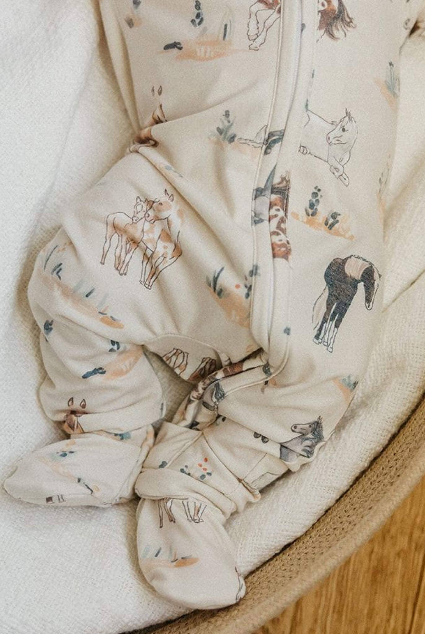 Copper Pearl: Zip-Up Footie Pajama - Montana-12- Baby/Kids/Men-Copper Pearl-Usher & Co - Women's Boutique Located in Atoka, OK and Durant, OK