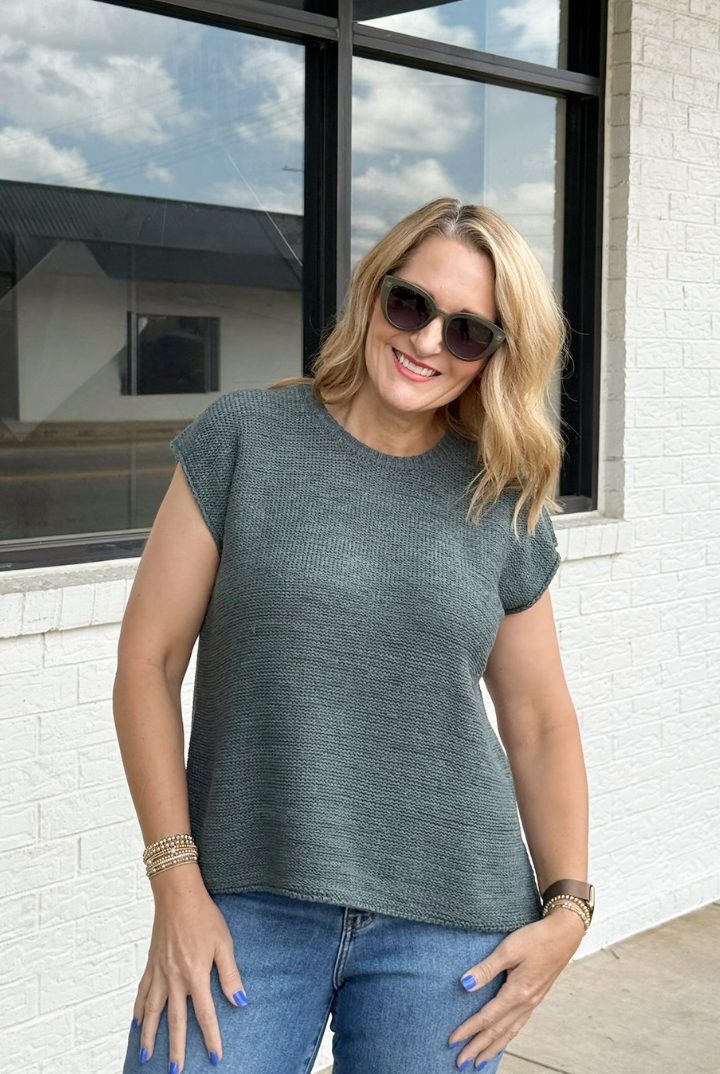 Olivia Sweater Vest-Ash Jade-1- Tops-Zenana-Usher & Co - Women's Boutique Located in Atoka, OK and Durant, OK