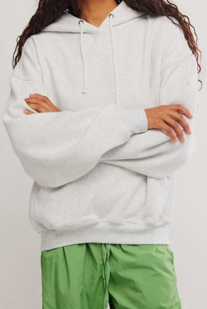 Free People Movement: Final Call Hoodie-White Heather Grey-1- Tops-Free People Movement-Usher & Co - Women's Boutique Located in Atoka, OK and Durant, OK