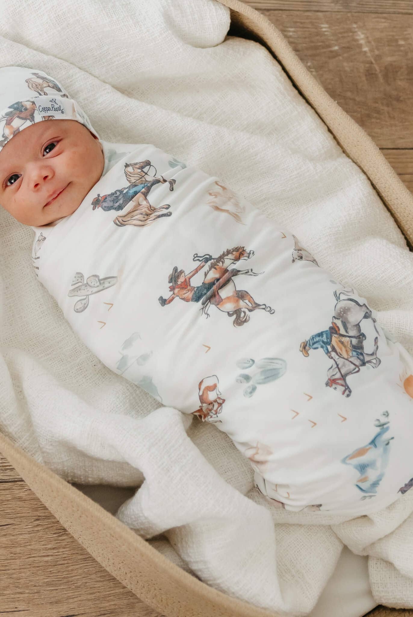 Copper Pearl: Knit Swaddle Blanket - Boone-12- Baby/Kids/Men-Copper Pearl-Usher & Co - Women's Boutique Located in Atoka, OK and Durant, OK