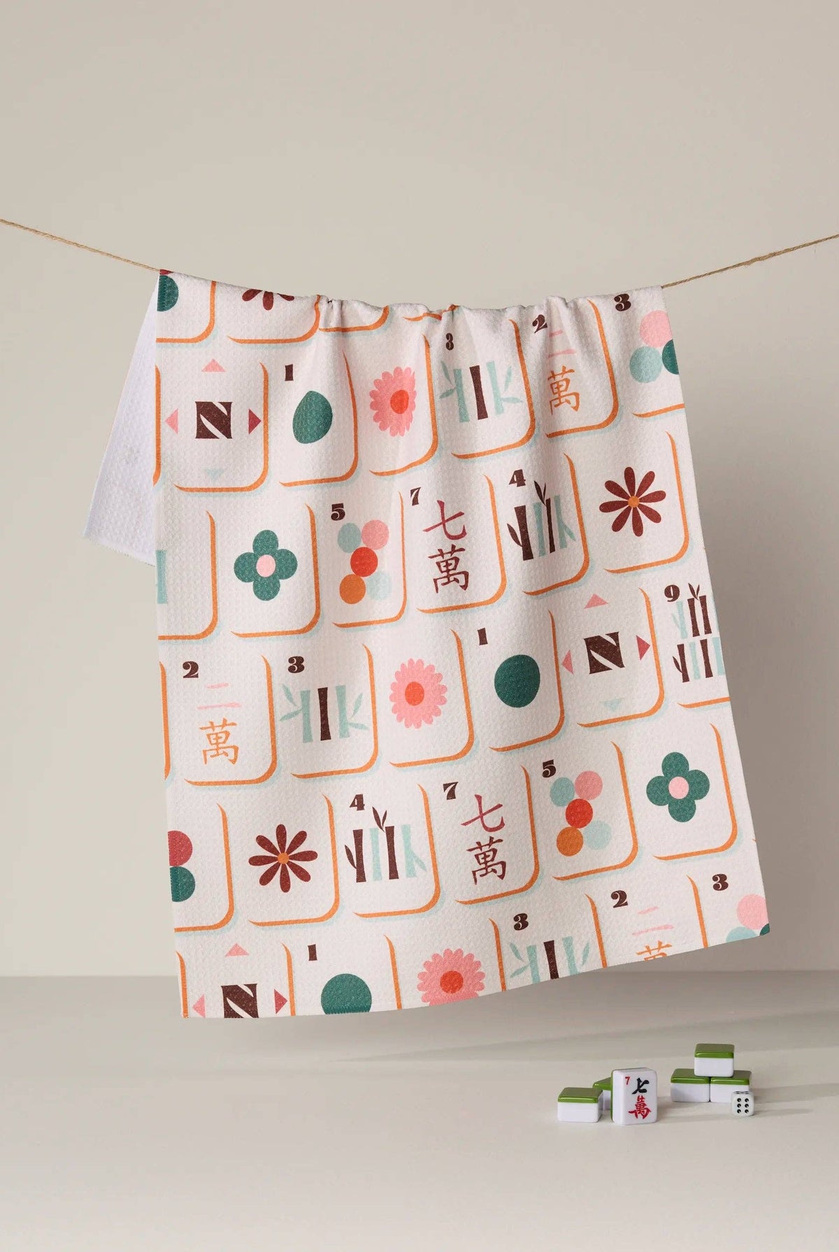 Cypress Tile Toss Tea Towel - Mahjong-Kitchen Textiles-Geometry-Usher & Co - Women's Boutique Located in Atoka, OK and Durant, OK