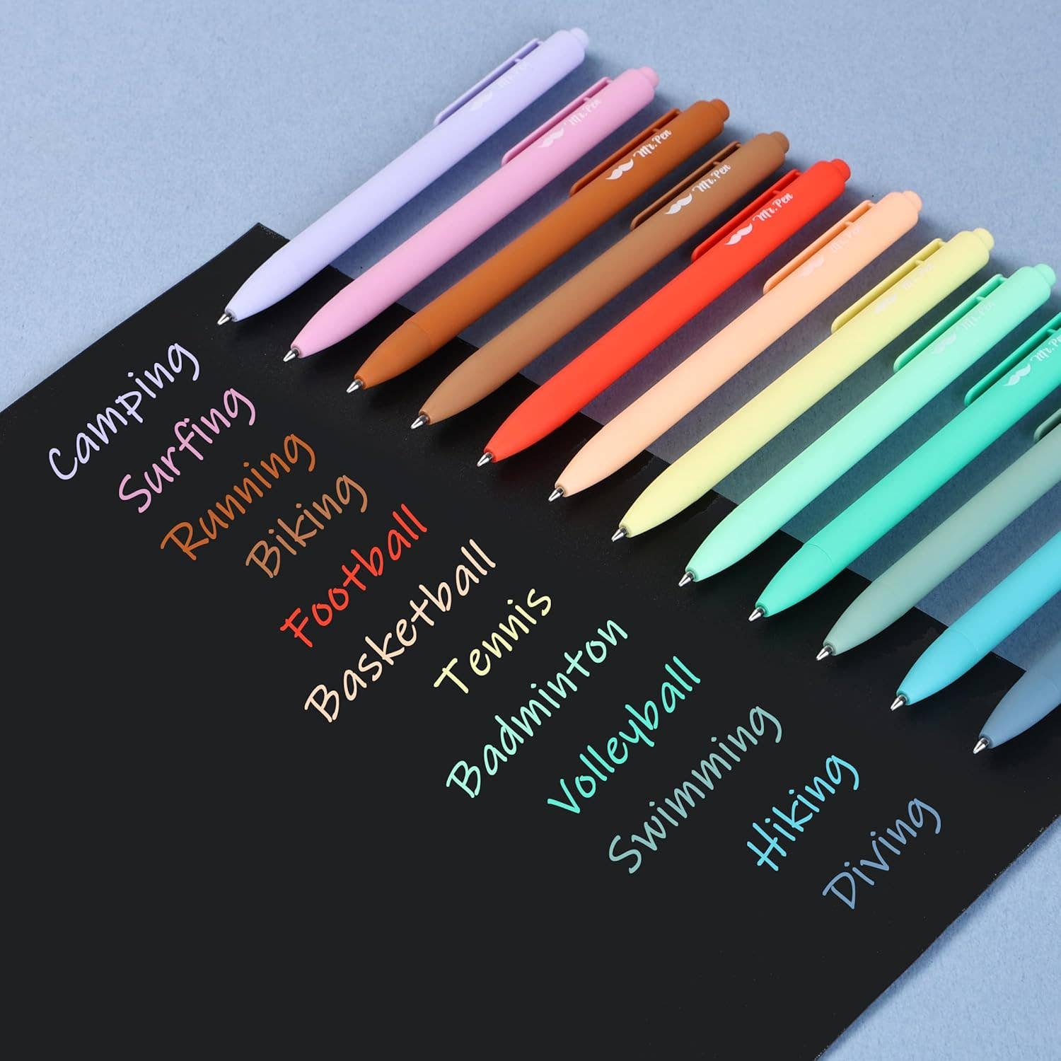 Cute 12-Pack Retractable Gel Pens with Colored Ink-11- Gift/Home-Mr. Pen-Usher & Co - Women's Boutique Located in Atoka, OK and Durant, OK