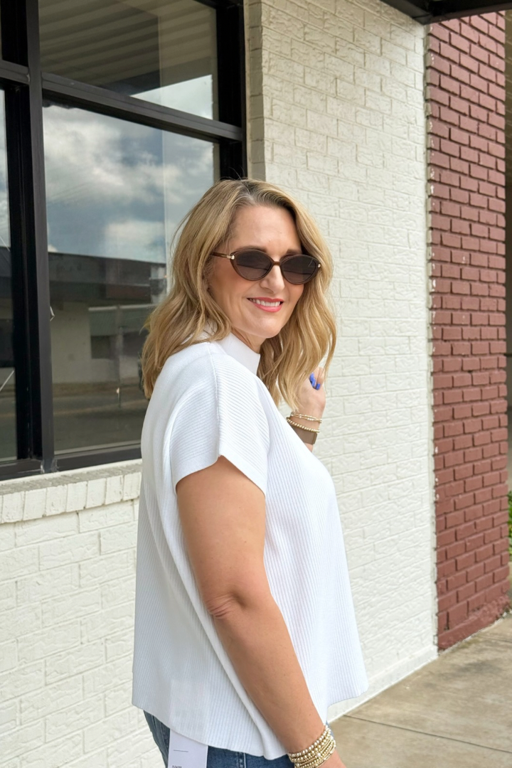 Patricia Mock Neck Knit Top-1- Tops-Zenana-Usher & Co - Women's Boutique Located in Atoka, OK and Durant, OK