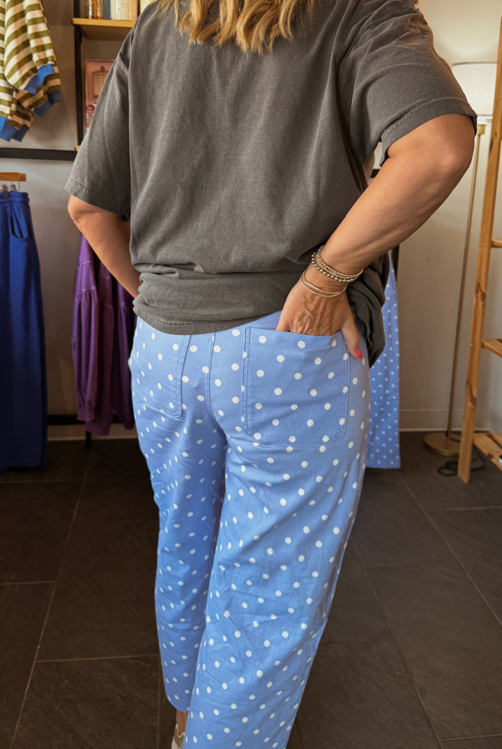 Villa Polka Dot Pants-4- Bottoms-Glam-Usher & Co - Women's Boutique Located in Atoka, OK and Durant, OK