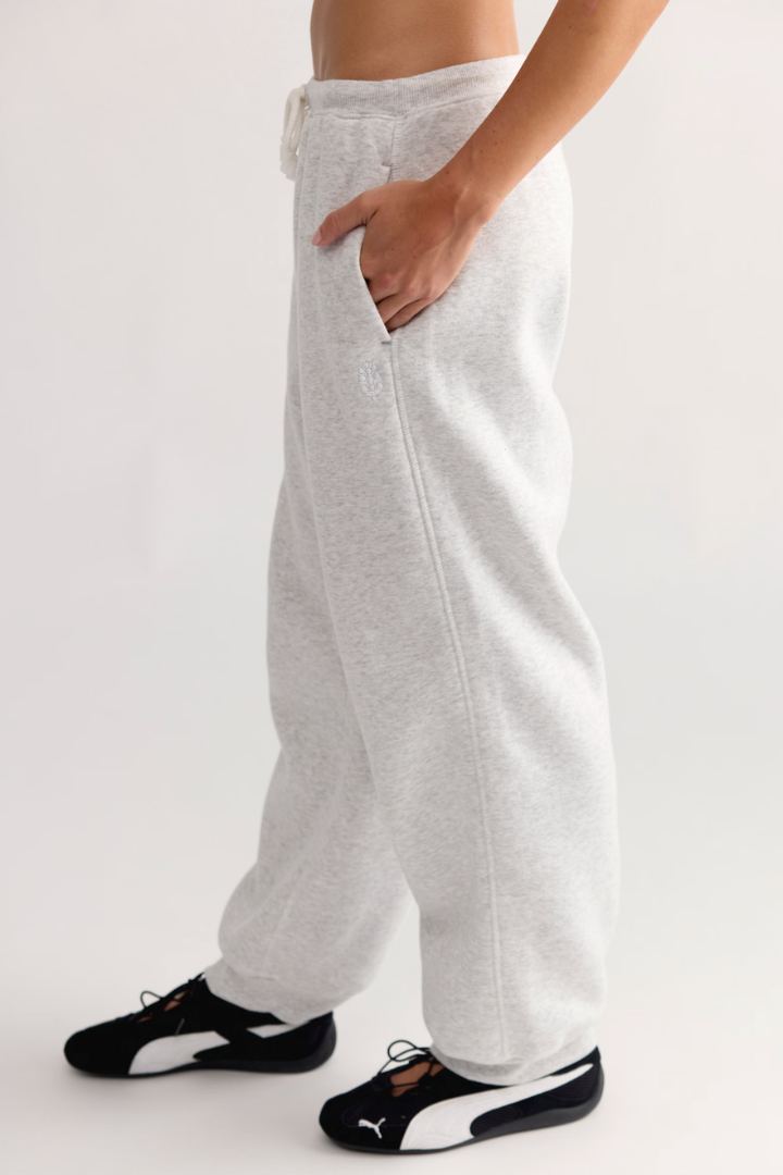 Free People Movement: Final Call Jogger-White Heather Grey-4- Bottoms-Free People Movement-Usher & Co - Women's Boutique Located in Atoka, OK and Durant, OK