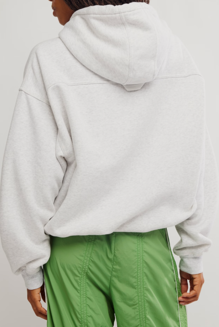 Free People Movement: Final Call Hoodie-White Heather Grey-1- Tops-Free People Movement-Usher & Co - Women's Boutique Located in Atoka, OK and Durant, OK