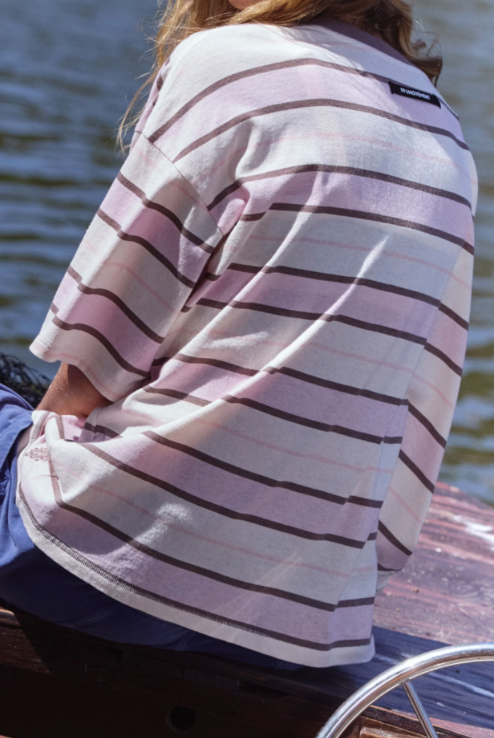 Free People Movement: Printed Tackle Tee-Bloom Stripe Combo-1- Tops-Free People Movement-Usher & Co - Women's Boutique Located in Atoka, OK and Durant, OK
