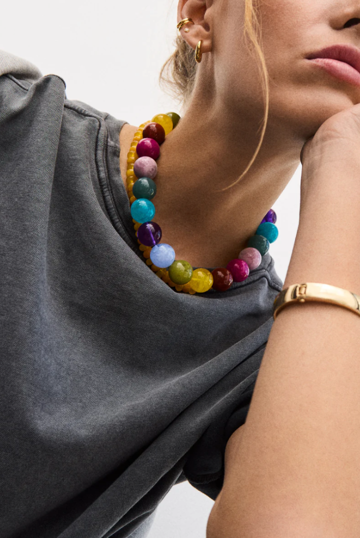 Baublebar: Jane Beaded Necklace - Multi-7- Jewelry-Baublebar-Usher & Co - Women's Boutique Located in Atoka, OK and Durant, OK