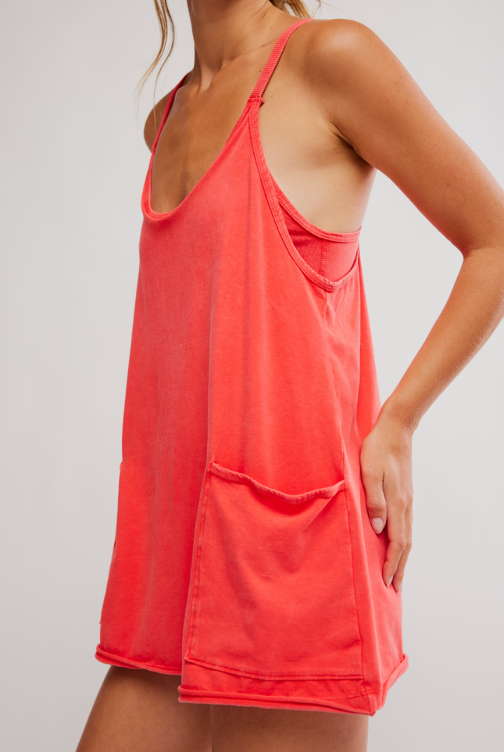 Free People Movement: Hot Shot Mini Dress-Grapefruit-6- Dress/Romp/Jump-Free People Movement-Usher & Co - Women's Boutique Located in Atoka, OK and Durant, OK