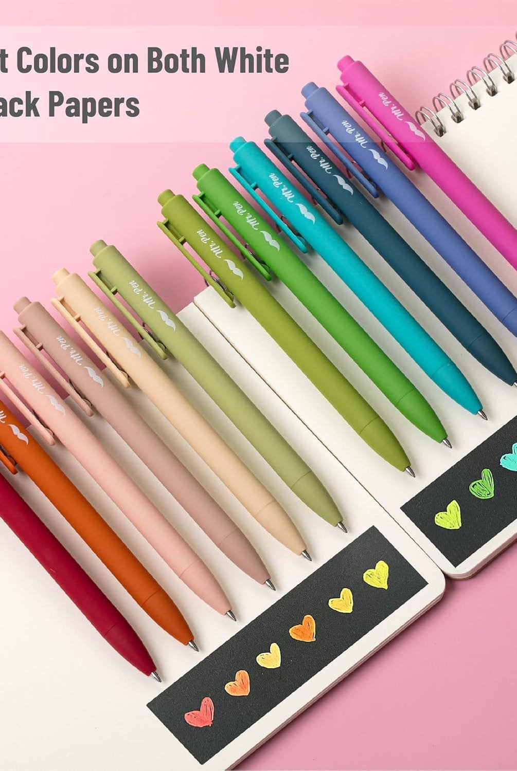Cute 12-Pack Retractable Gel Pens with Colored Ink-11- Gift/Home-Mr. Pen-Usher & Co - Women's Boutique Located in Atoka, OK and Durant, OK