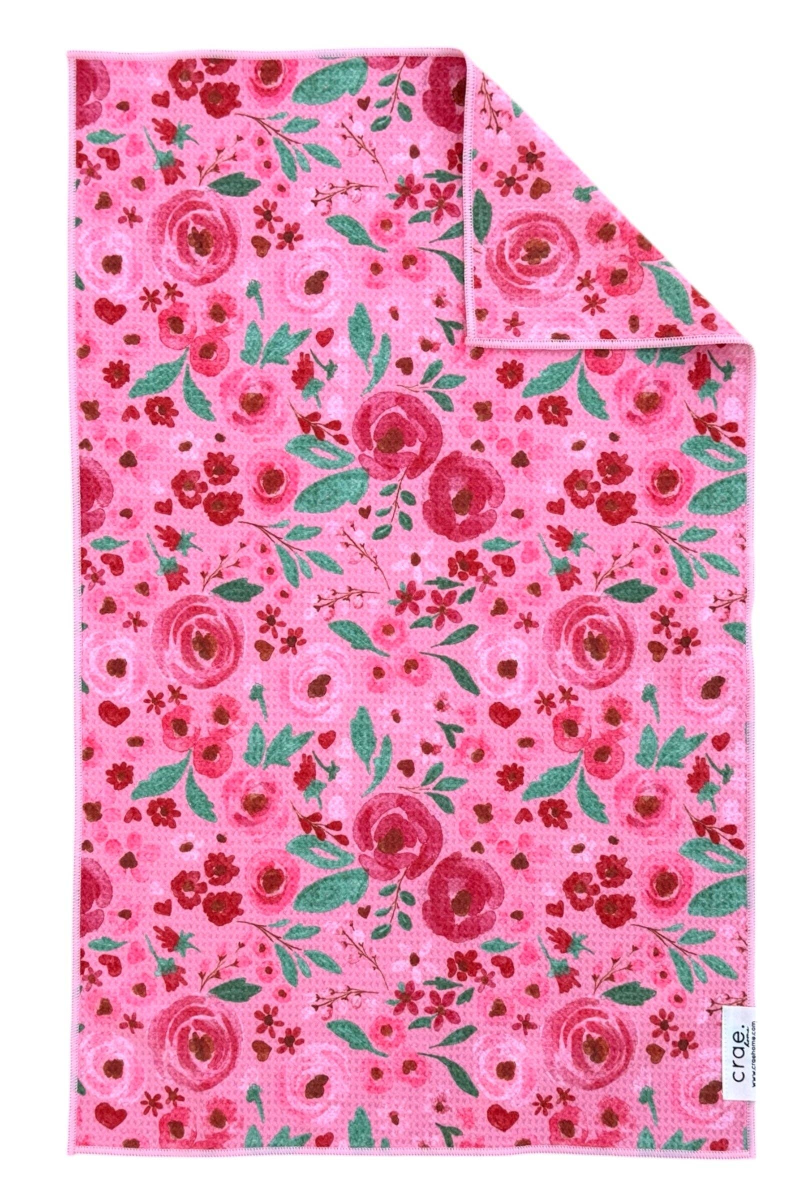 Crae: Double-Sided Hand Towel-Lush Blooms-11- Gift/Home-Crae.Home-Usher & Co - Women's Boutique Located in Atoka, OK and Durant, OK