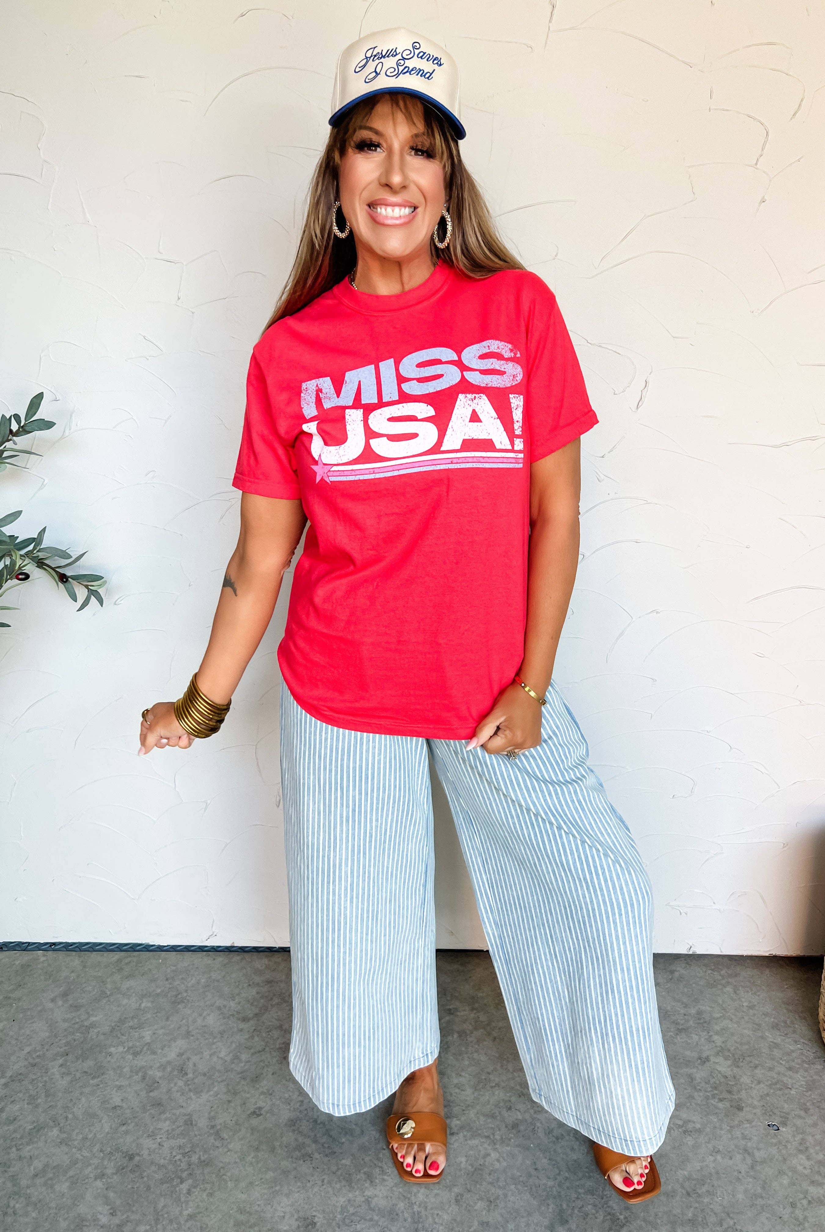 Miss USA Tee-1- Tops-Pierce + Pine-Usher & Co - Women's Boutique Located in Atoka, OK and Durant, OK