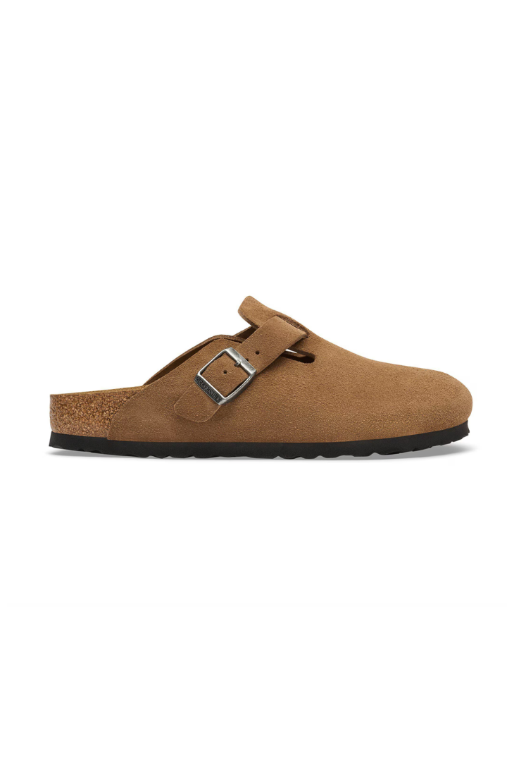 Birkenstock: Boston-Dark Tea Suede-9- Shoes-BIRKENSTOCK-Usher & Co - Women's Boutique Located in Atoka, OK and Durant, OK