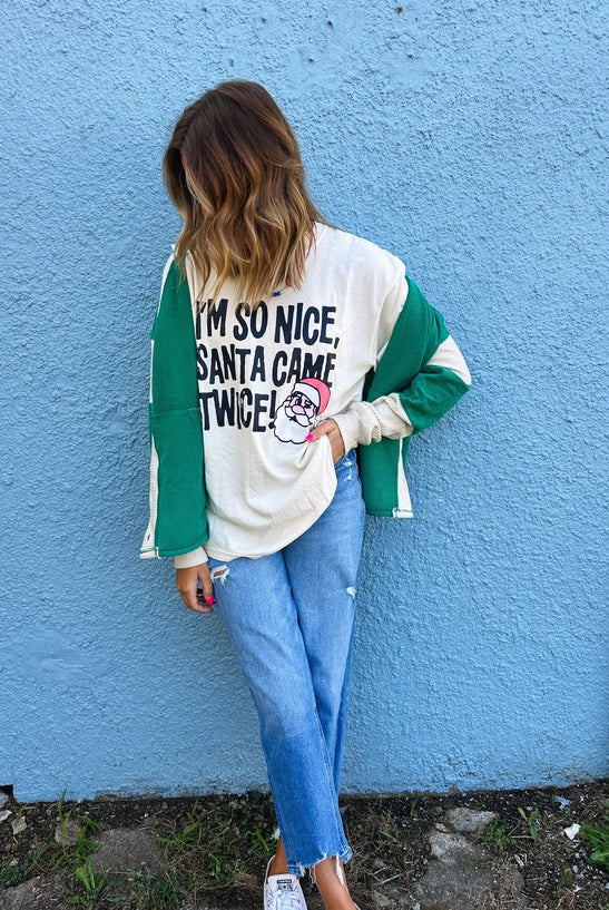 Santa Came Twice T-Shirt-1- Tops-Etta + East-Usher & Co - Women's Boutique Located in Atoka, OK and Durant, OK