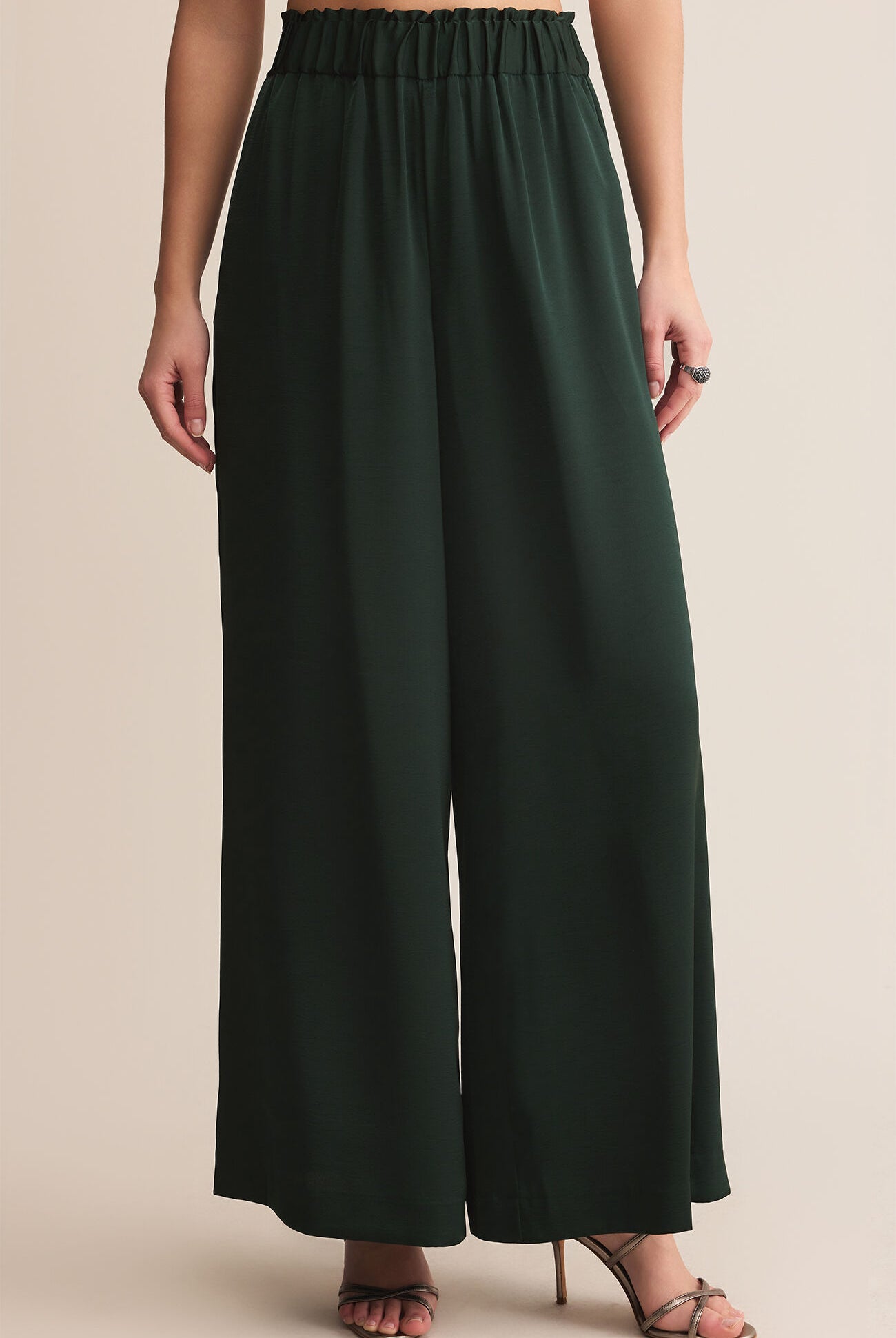 Z SUPPLY: Isolde Satin Pant-Garland Green-4- Bottoms-Z SUPPLY-Usher & Co - Women's Boutique Located in Atoka, OK and Durant, OK