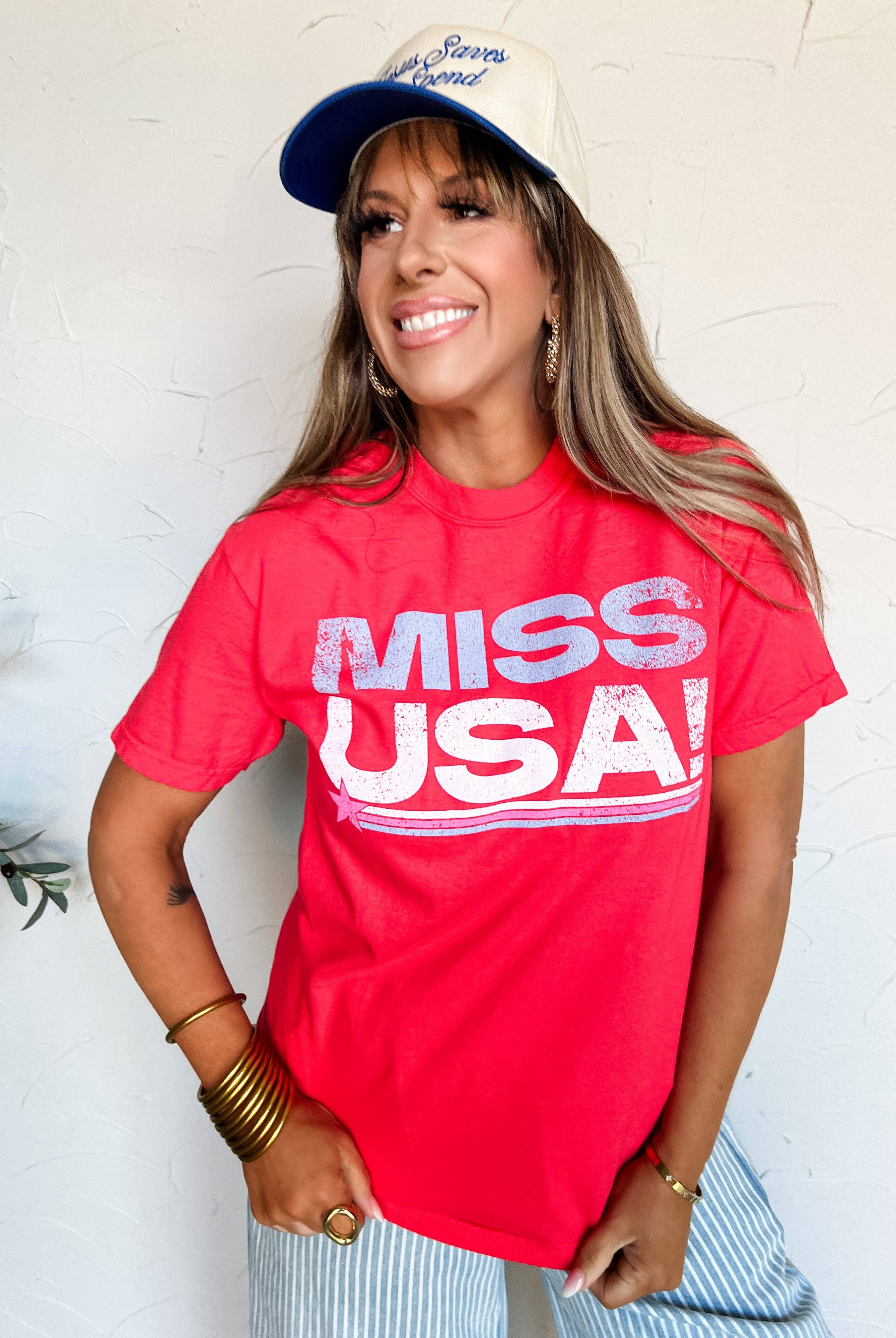 Miss USA Tee-1- Tops-Pierce + Pine-Usher & Co - Women's Boutique Located in Atoka, OK and Durant, OK
