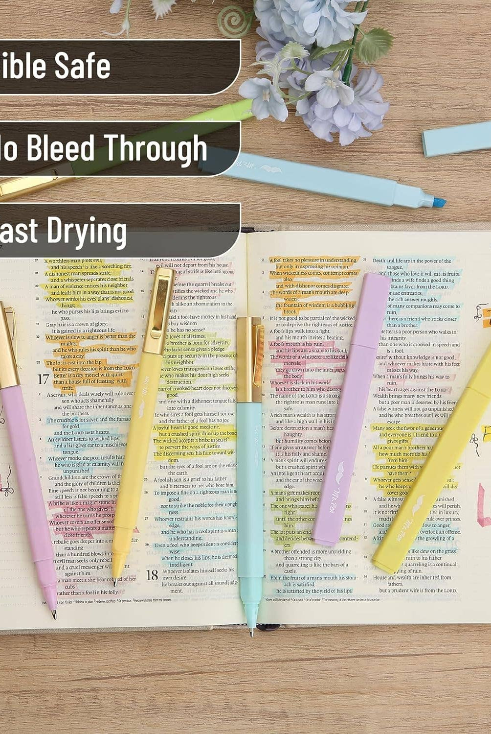 Bible Safe Pastel Highlighters Set-11- Gift/Home-Mr. Pen-Usher & Co - Women's Boutique Located in Atoka, OK and Durant, OK