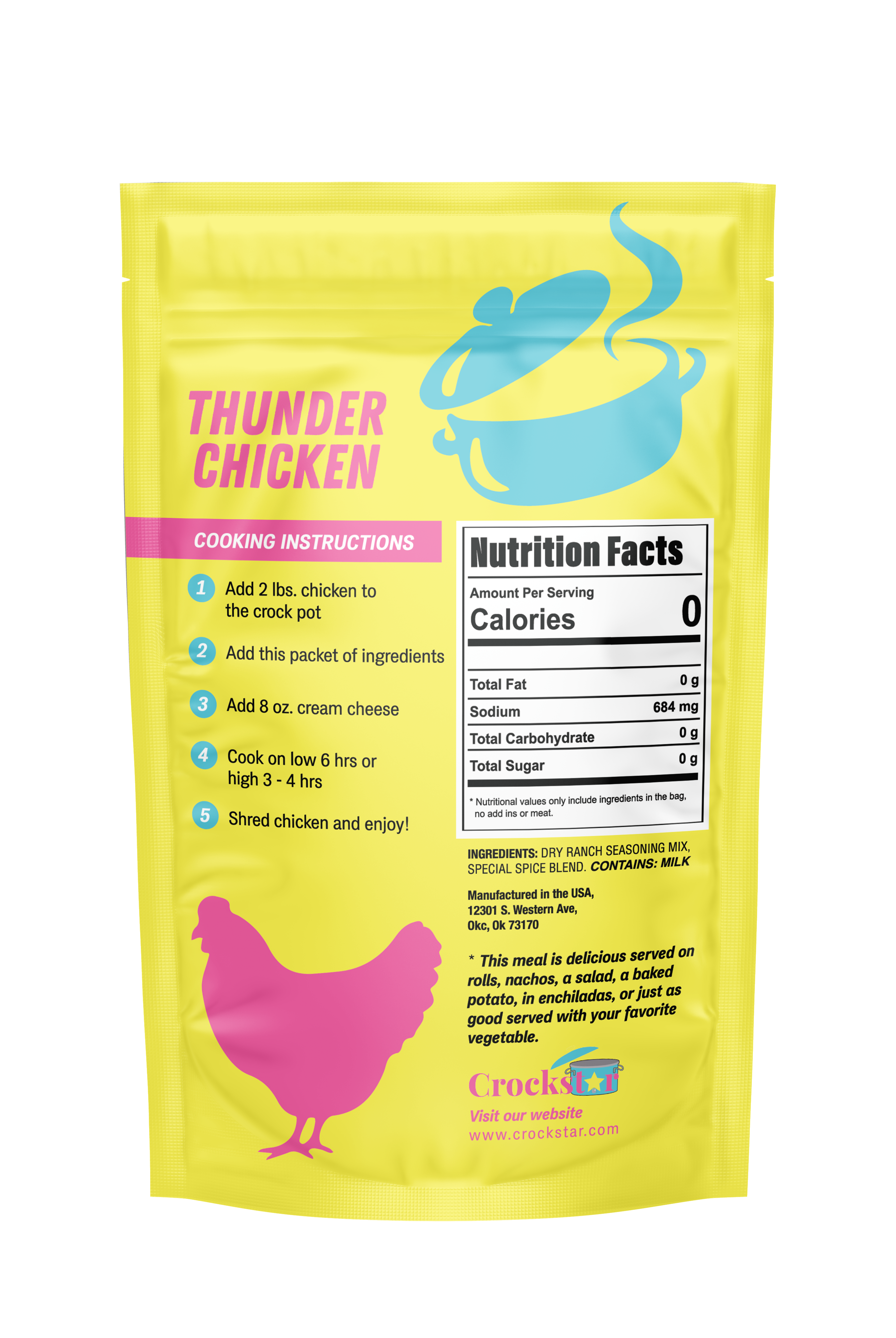 Thunder Chicken-11- Gift/Home-Crockstar Dinner Club-Usher & Co - Women's Boutique Located in Atoka, OK and Durant, OK