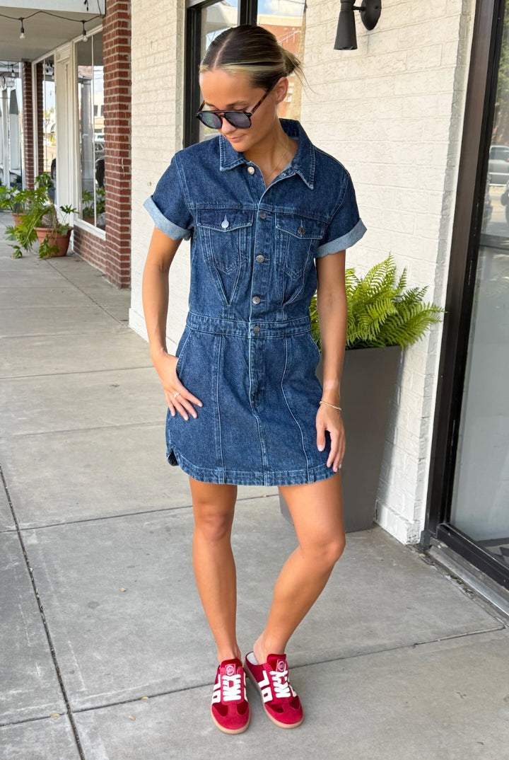 DAZE: Topanga Short Sleeve Dress-Rush-6- Dress/Romp/Jump-DAZE-Usher & Co - Women's Boutique Located in Atoka, OK and Durant, OK