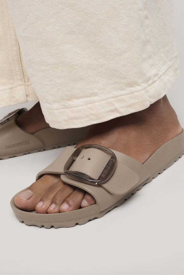 Birkenstock: Madrid Big Buckle Eva - Gray Taupe N-9- Shoes-Birkenstock-Usher & Co - Women's Boutique Located in Atoka, OK and Durant, OK