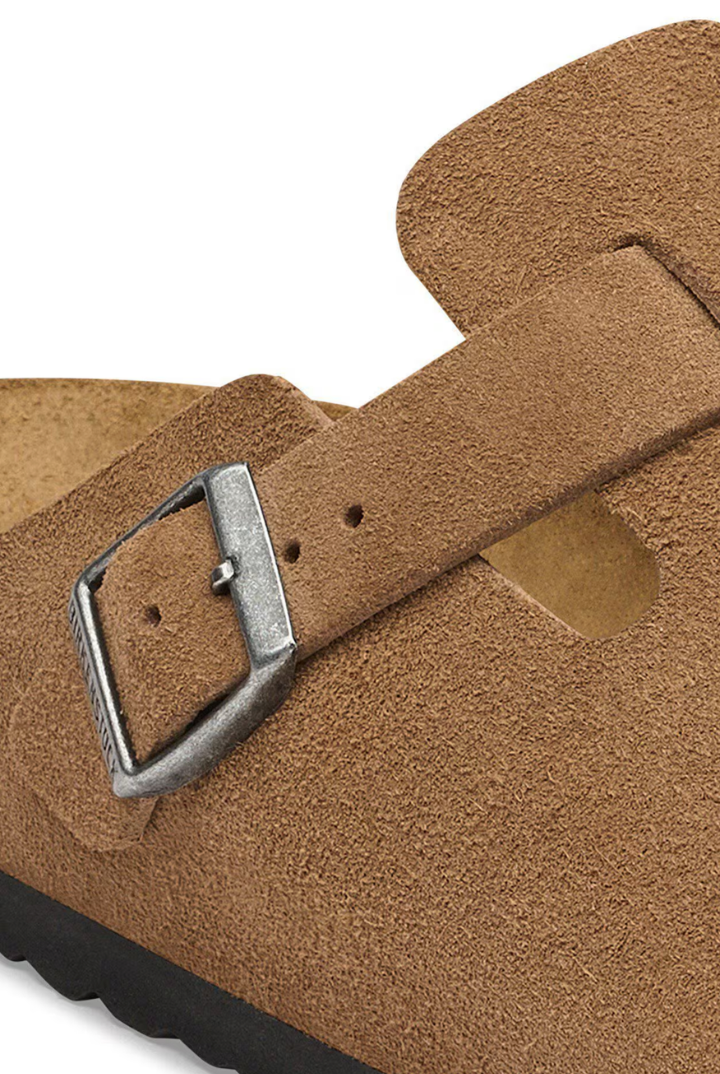 Birkenstock: Boston-Dark Tea Suede-9- Shoes-BIRKENSTOCK-Usher & Co - Women's Boutique Located in Atoka, OK and Durant, OK