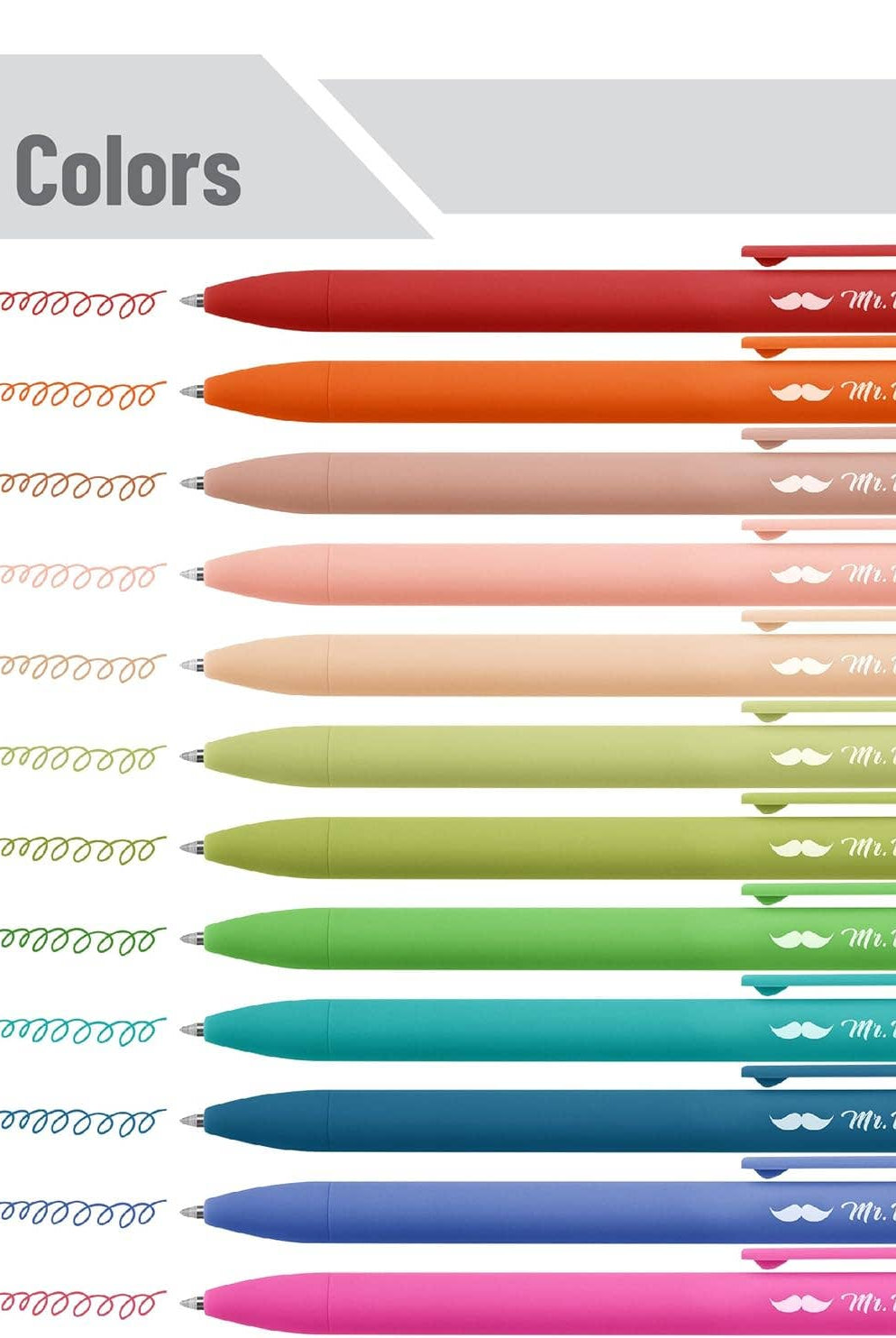 Cute 12-Pack Retractable Gel Pens with Colored Ink-11- Gift/Home-Mr. Pen-Usher & Co - Women's Boutique Located in Atoka, OK and Durant, OK