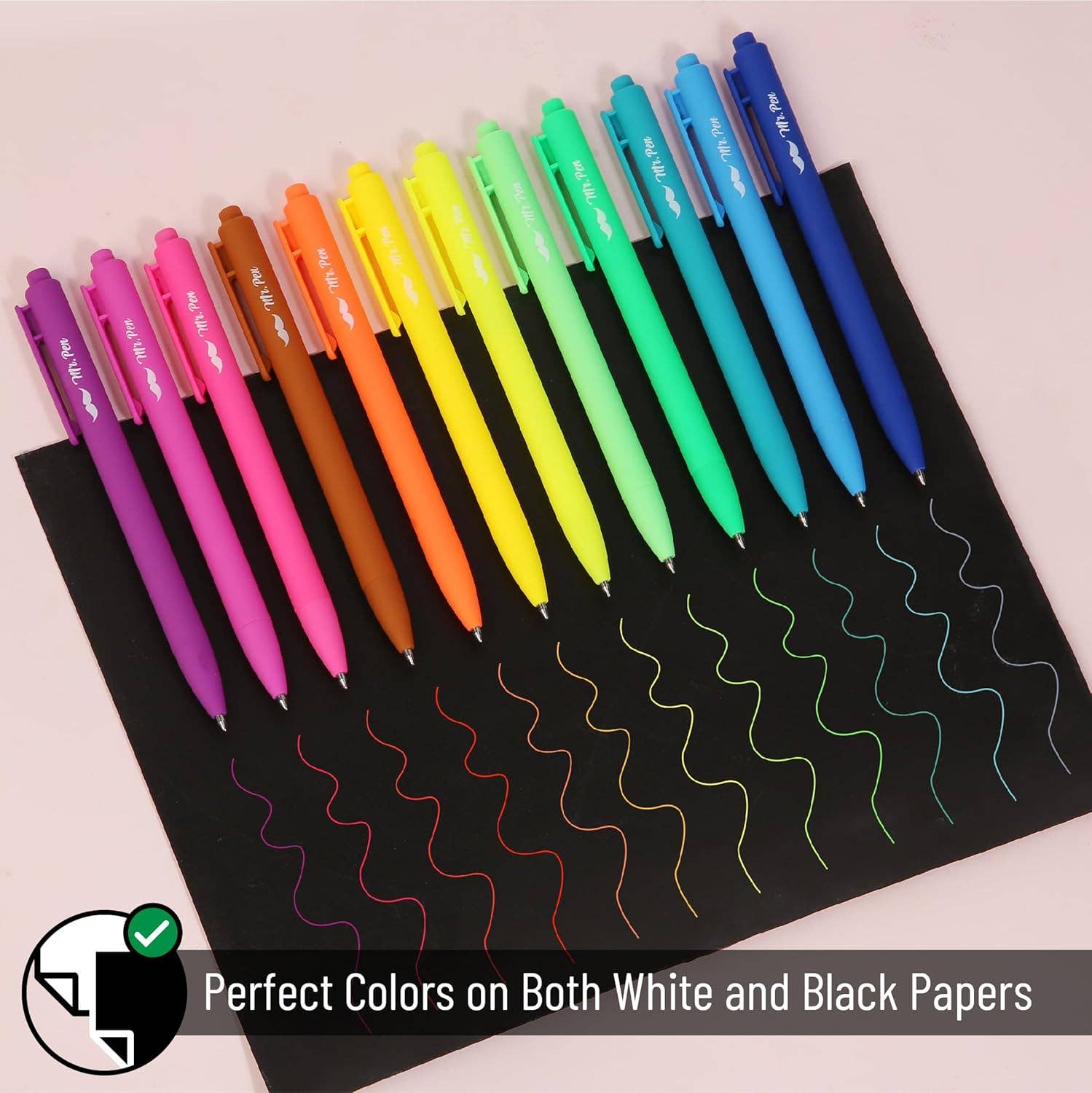 Cute 12-Pack Retractable Gel Pens with Colored Ink-11- Gift/Home-Mr. Pen-Usher & Co - Women's Boutique Located in Atoka, OK and Durant, OK