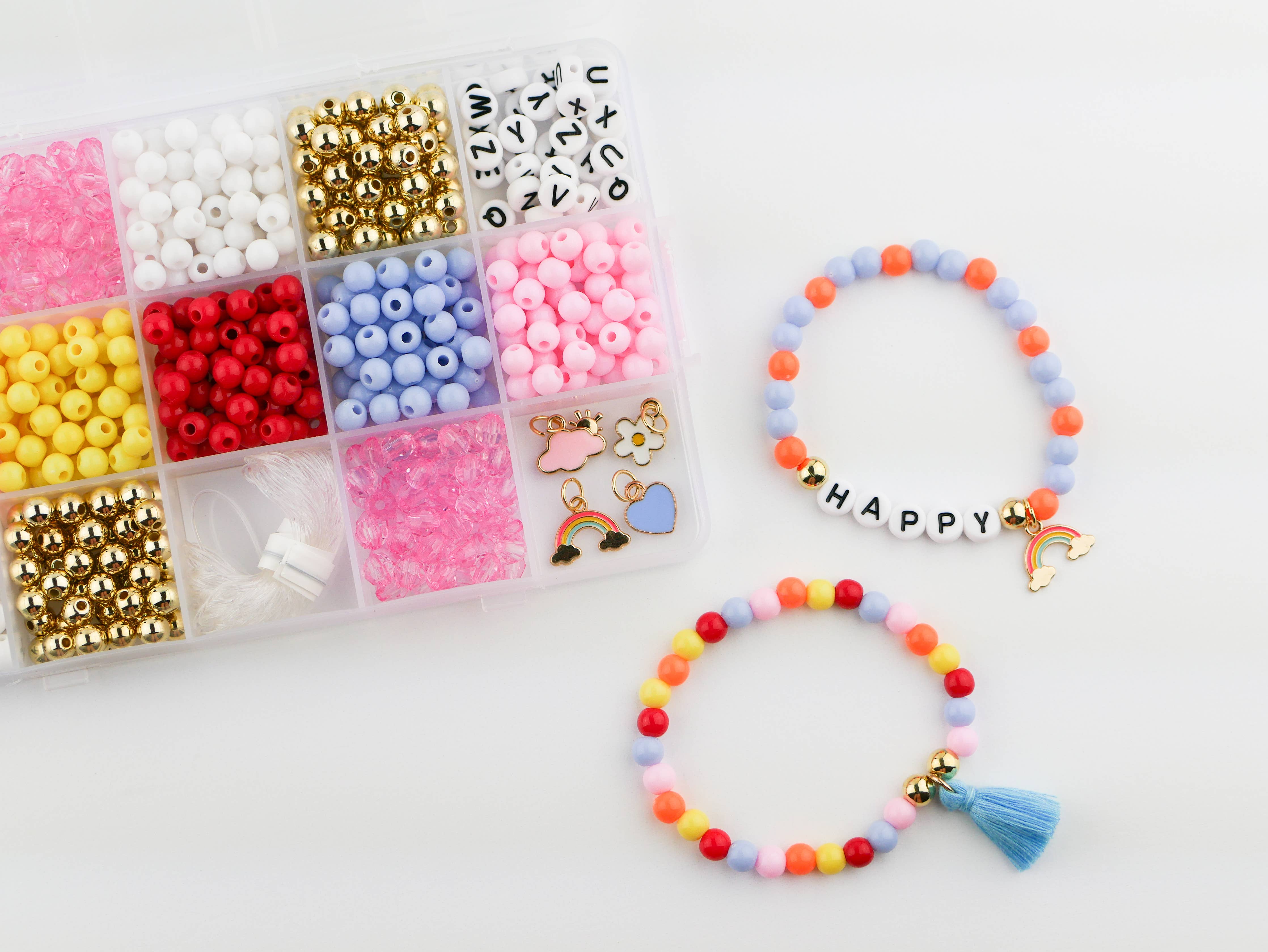 Color My World Rainbow Stretchy Bracelet Kit-11- Gift/Home-Stacked Sweetly-Usher & Co - Women's Boutique Located in Atoka, OK and Durant, OK