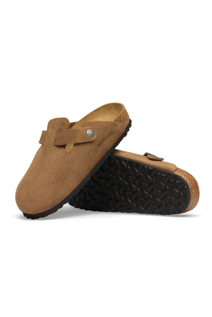 Birkenstock: Boston-Dark Tea Suede-9- Shoes-BIRKENSTOCK-Usher & Co - Women's Boutique Located in Atoka, OK and Durant, OK