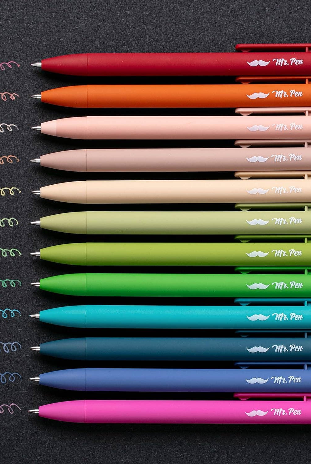 Cute 12-Pack Retractable Gel Pens with Colored Ink-11- Gift/Home-Mr. Pen-Usher & Co - Women's Boutique Located in Atoka, OK and Durant, OK