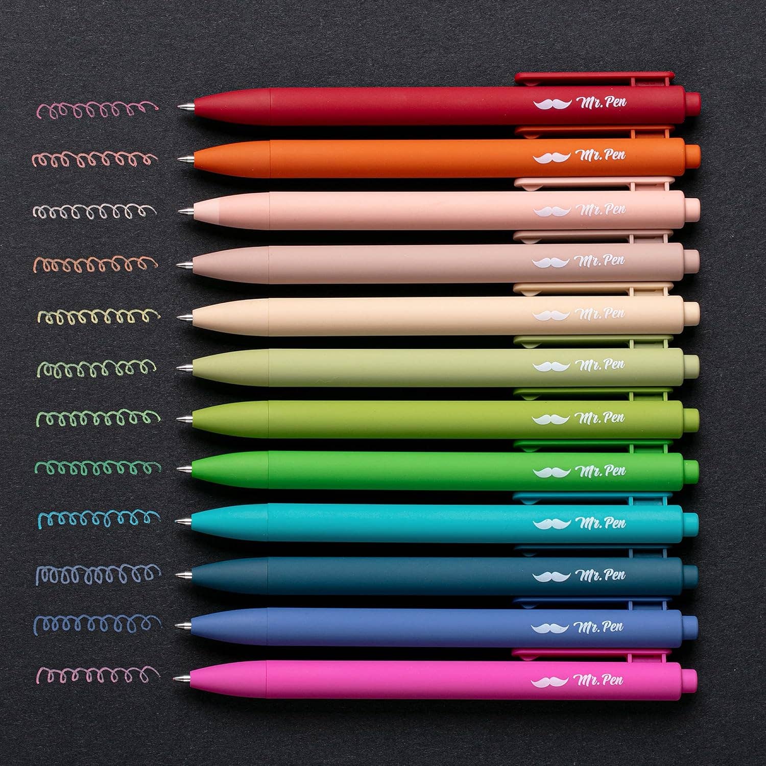 Cute 12-Pack Retractable Gel Pens with Colored Ink-11- Gift/Home-Mr. Pen-Usher & Co - Women's Boutique Located in Atoka, OK and Durant, OK