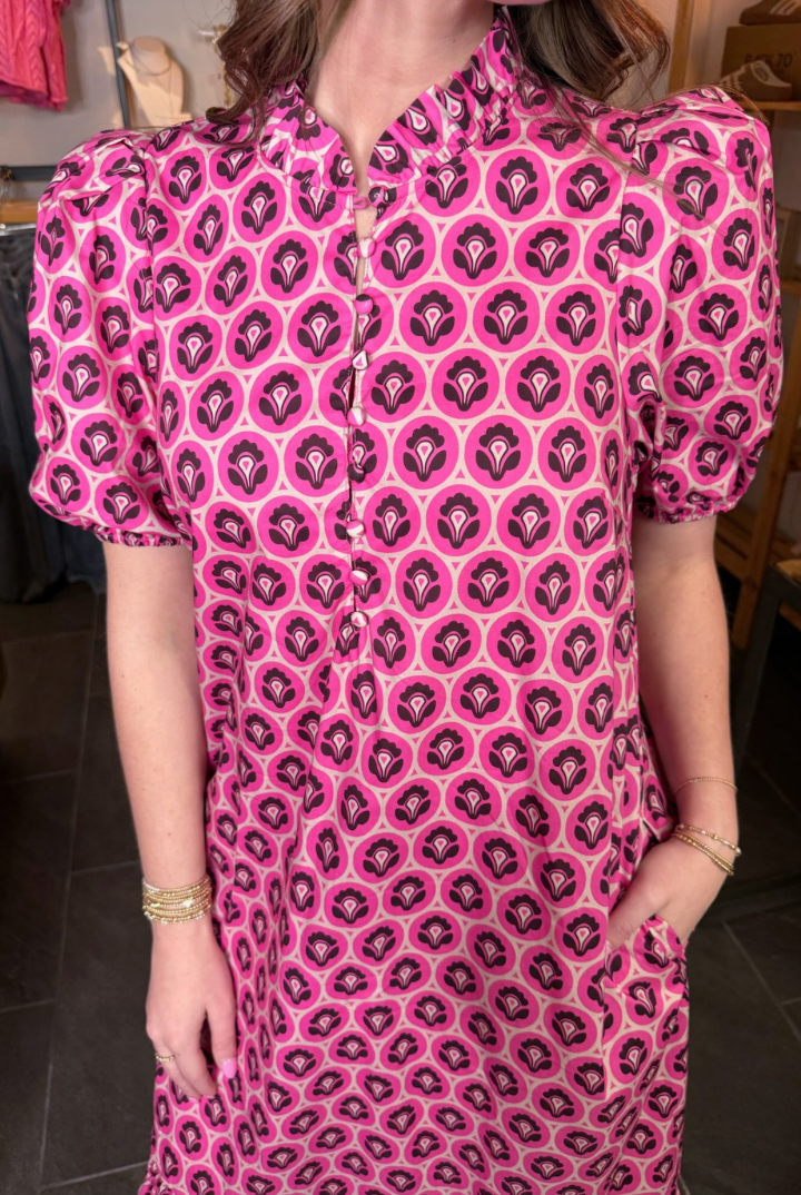 Tulip Dress-6- Dress/Romp/Jump-ENTRO-Usher & Co - Women's Boutique Located in Atoka, OK and Durant, OK