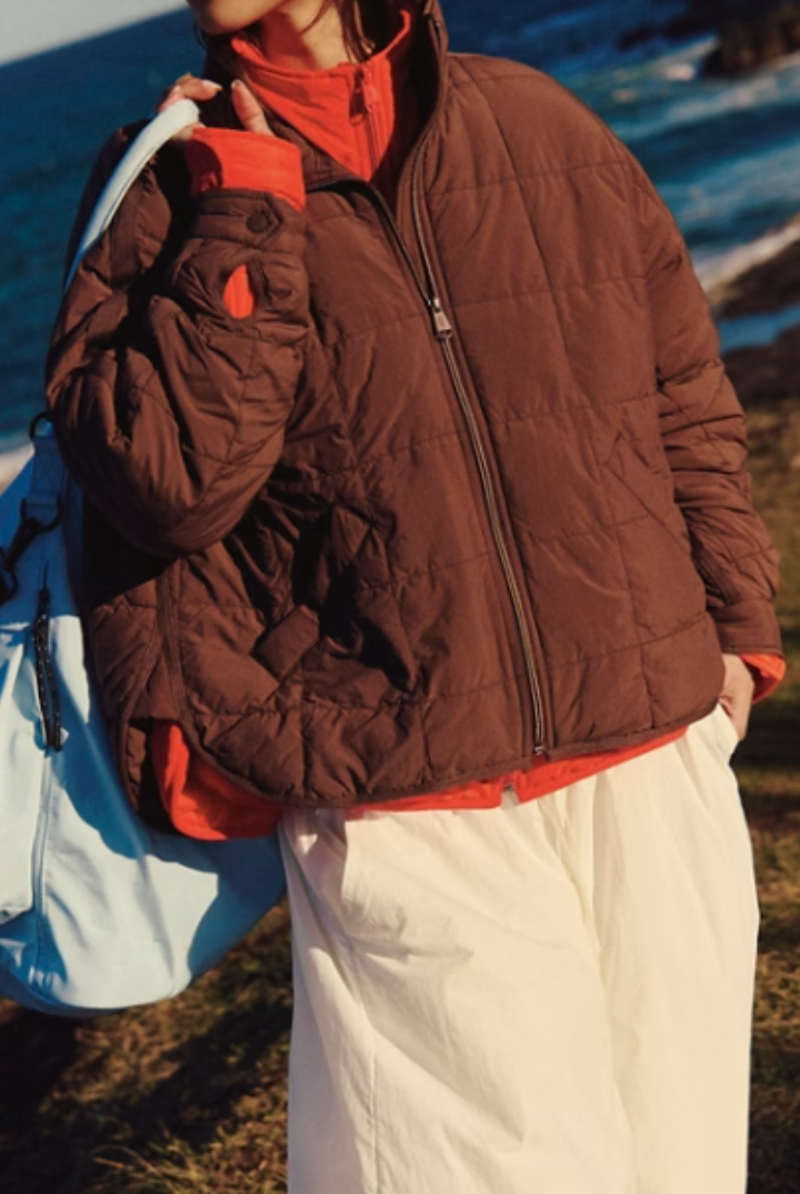 FP Movement: Pippa Packable Puffer-Cocoa-1- Tops-Free People Movement-Usher & Co - Women's Boutique Located in Atoka, OK and Durant, OK