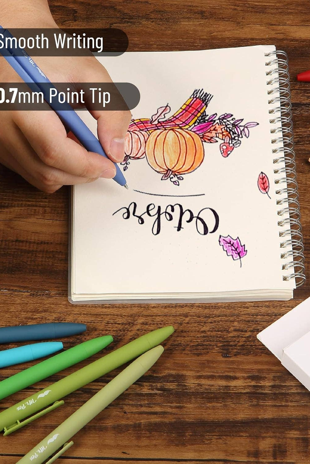 Cute 12-Pack Retractable Gel Pens with Colored Ink-11- Gift/Home-Mr. Pen-Usher & Co - Women's Boutique Located in Atoka, OK and Durant, OK
