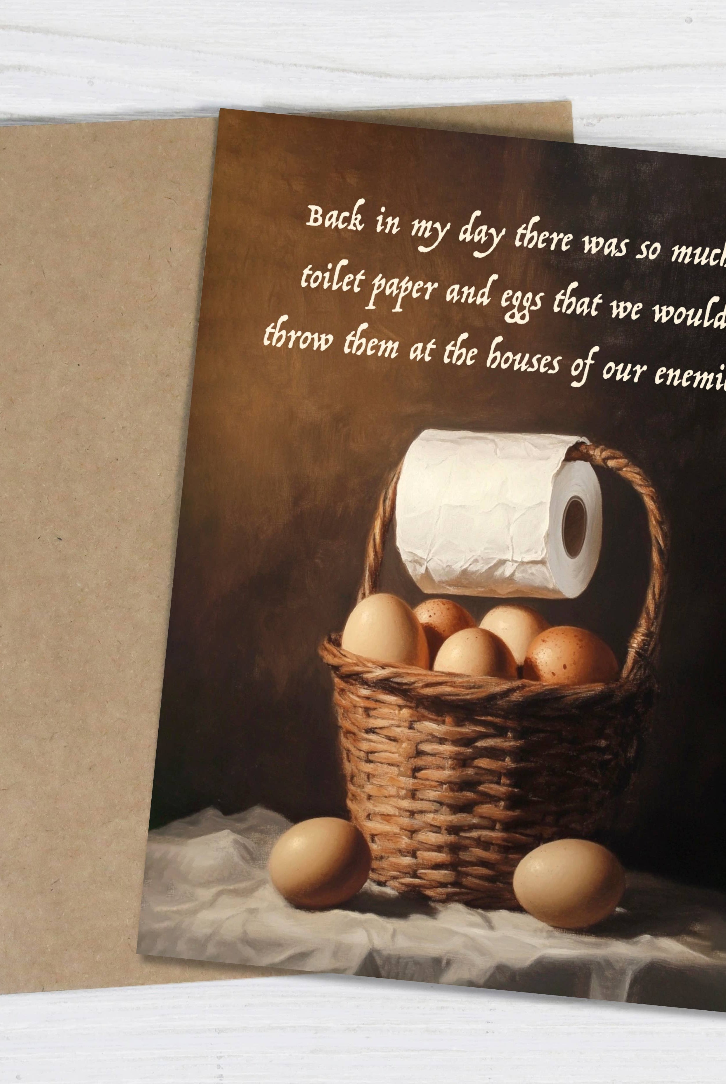 Back in My Day: Toilet Paper & Eggs - Funny Greeting Card-11- Gift/Home-Bad Betty Greeting Co.-Usher & Co - Women's Boutique Located in Atoka, OK and Durant, OK