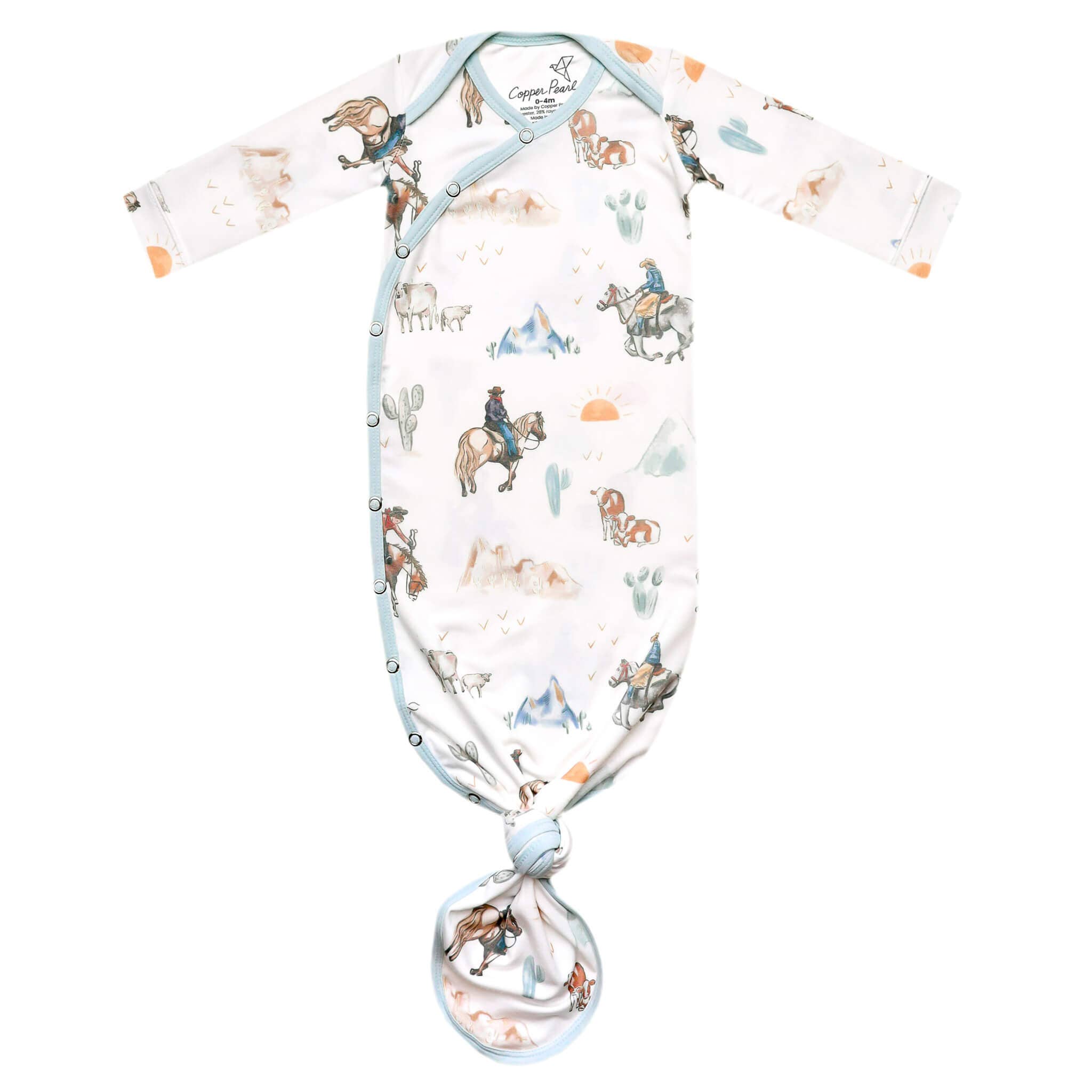Copper Pearl: Newborn Knotted Gown - Boone-12- Baby/Kids/Men-Copper Pearl-Usher & Co - Women's Boutique Located in Atoka, OK and Durant, OK