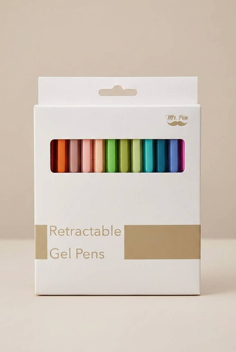 Cute 12-Pack Retractable Gel Pens with Colored Ink-11- Gift/Home-Mr. Pen-Usher & Co - Women's Boutique Located in Atoka, OK and Durant, OK