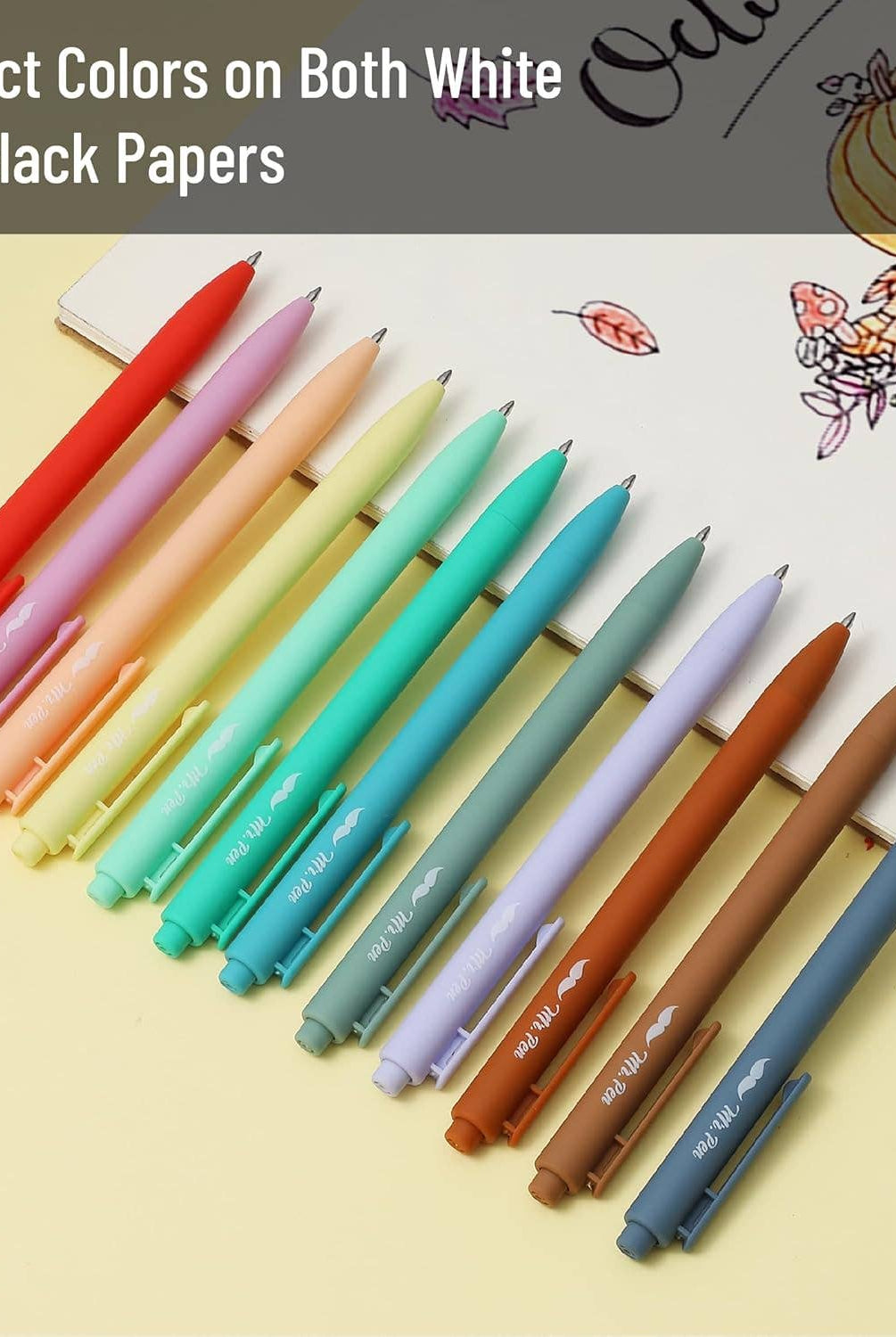 Cute 12-Pack Retractable Gel Pens with Colored Ink-11- Gift/Home-Mr. Pen-Usher & Co - Women's Boutique Located in Atoka, OK and Durant, OK