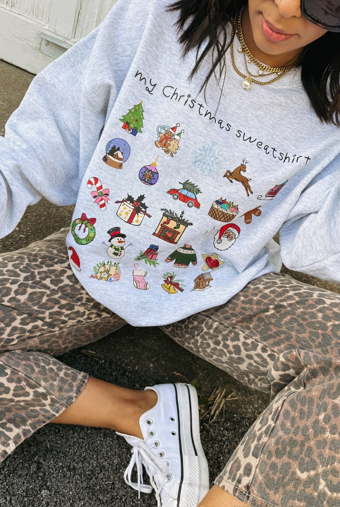 My Christmas Sweatshirt-1- Tops-Etta + East-Usher & Co - Women's Boutique Located in Atoka, OK and Durant, OK