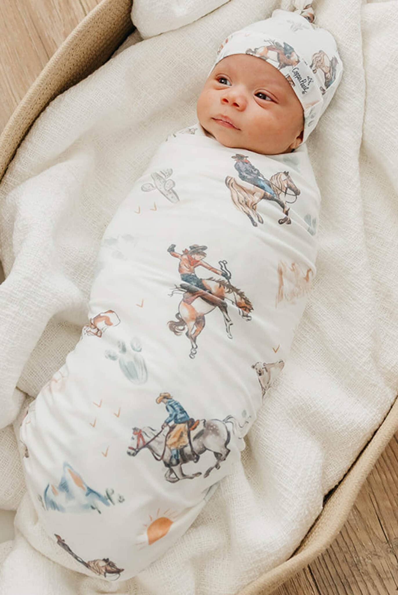 Copper Pearl: Knit Swaddle Blanket - Boone-12- Baby/Kids/Men-Copper Pearl-Usher & Co - Women's Boutique Located in Atoka, OK and Durant, OK